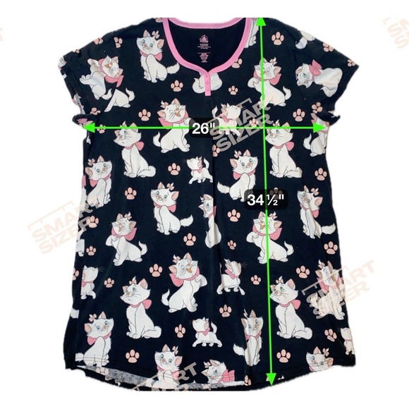 Disney Aristocats Marie Cat Pajama Shirt Womens 3XL Sleepwear Kidcore Nostalgia - Picture 4 of 8